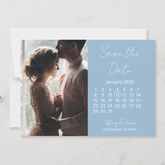 Magnetische Save the Date 31 Dagen Kalender Lichtb Uitnodiging (Voorkant)