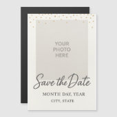 Magnetische Save The Date Wedding Kaart - 5x7 Inch Magnetische Uitnodiging (Voorkant / Achterkant)