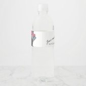 Magnetische schedel bruiloft water fles label waterfles etiket (Achterkant)