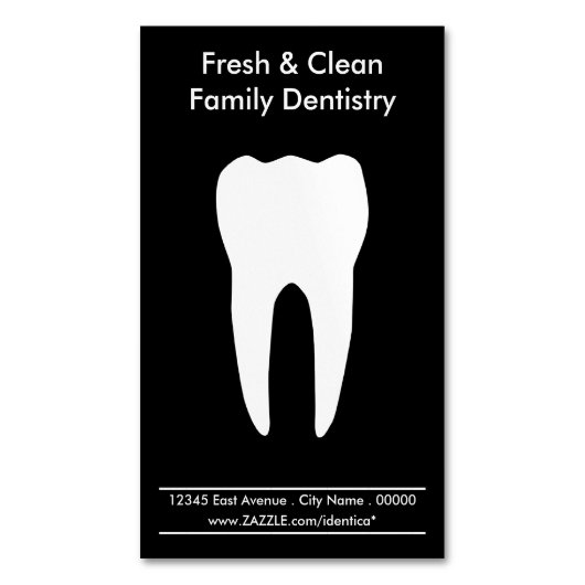 Magnetische tandheelkunde magnetisch visitekaartje (Voorkant Verticaal)