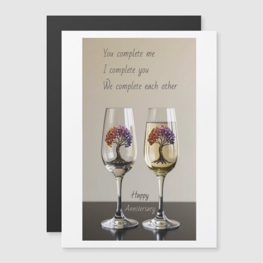 Magnetische trouwkaart (Voorkant / Achterkant)