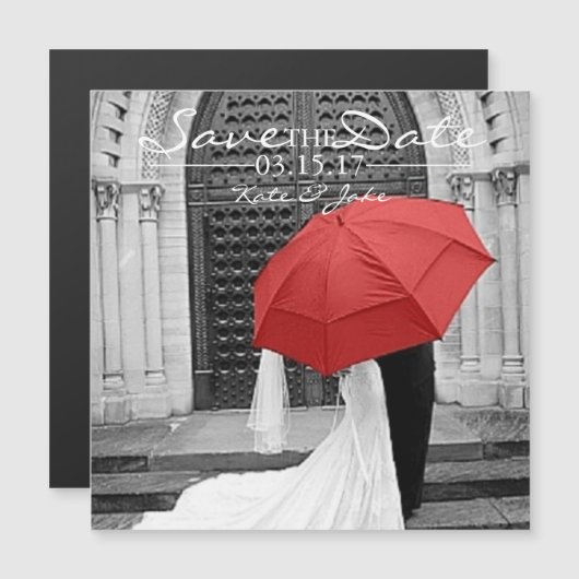 Magnetische Uitnodigen - Foto opslaan van de datum Magnetische Uitnodiging (Voorkant / Achterkant)