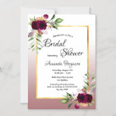 Magnetische uitnodiging voor roos van kaneel (Voorkant)