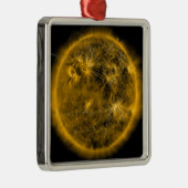 Magnetische veldlijnen op de zon metalen ornament (Rechts)