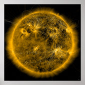 Magnetische veldlijnen op de zon poster (Voorkant)