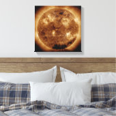 Magnetische veldlijnen op zon 2 canvas afdruk (Insitu (Slaapkamer))