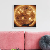 Magnetische veldlijnen op zon 2 canvas afdruk (Insitu (Woonkamer))