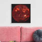 Magnetische veldlijnen op zon 3 canvas afdruk (Insitu (Woonkamer))