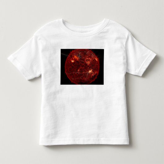 Magnetische veldlijnen op zon 3 kinder shirts (Voorkant)