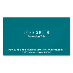 Magnetische Visitekaart (aqua) Magnetisch Visitekaartje