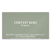 Magnetische visitekaart (olijf) visitekaartje magneet (Voorkant)