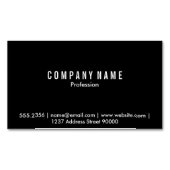 Magnetische Visitekaart (zwart) Magnetisch Visitekaartje (Voorkant)