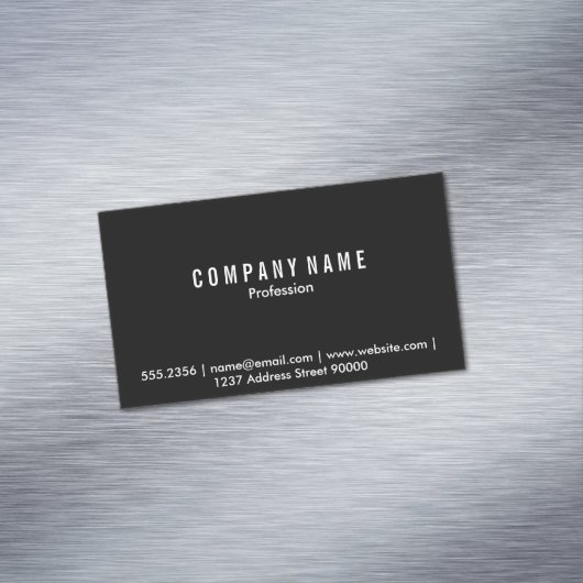 Magnetische Visitekaart (zwart) Magnetisch Visitekaartje (Voorbeeld)
