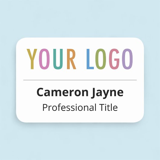 Magnetische werknemersnaam Tag met Company Logo La