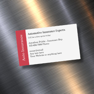 Magnetische Zakelijke Kaarten voor Autoverzekering Magnetisch Visitekaartje