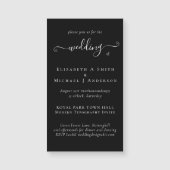 MAGNETISCHE ZWART WITE Weddenschap Uitnodigt Opsla (Voorkant)