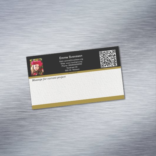 Magnetiska visitkort — Connect, Elegant Magnetisch Visitekaartje (Voorbeeld)