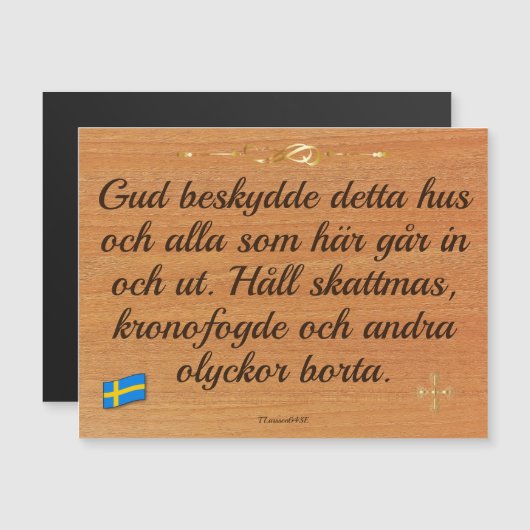 Magnetiskt kort — Gud beskydde (Voorkant / Achterkant)