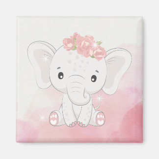 Magnetize Memories: Schattige olifant Keepsake Magneet