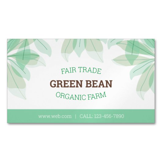 Magnetkaart: Gezonde Boerderij Square Visitekaartj Magnetisch Visitekaartje (Voorkant)