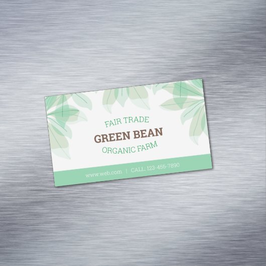 Magnetkaart: Gezonde Boerderij Square Visitekaartj Magnetisch Visitekaartje (Voorbeeld)