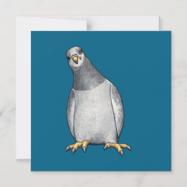 Magnetkarte mit Cartoon-Stadttaube Magnetische Uitnodiging