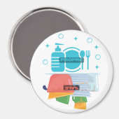 Magneto, magnetisch, voor de vaatwasser "Eigen - S Magneet (Voorkant / Achterkant)