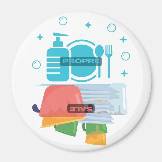 Magneto, magnetisch, voor de vaatwasser "Eigen - S Magneet (Voorkant)