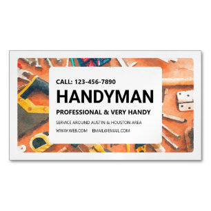 Magnetoor-Visitekaartje:Handymanservices Magnetisch Visitekaartje