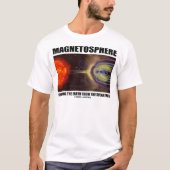 Magnetosfeer beschermt aarde tegen zonne wind t-shirt (Voorkant)
