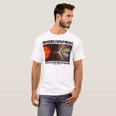 Magnetosfeer beschermt aarde tegen zonne wind t-shirt (Voorkant volledig)