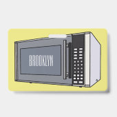Magnetron cartoonillustratie badge (Achterkant)