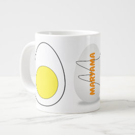 Magnetron Eiermug Omelet (Naam & Monogram Cadeau) Grote Koffiekop