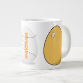 Magnetron Eiermug Omelet (Naam & Monogram Cadeau) Grote Koffiekop (Voorkant rechts)