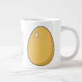 Magnetron Eiermug Omelet (Naam & Monogram Cadeau) Grote Koffiekop (Rechts)