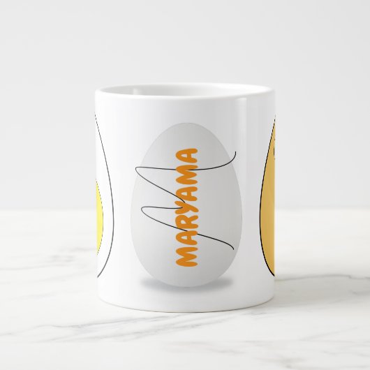 Magnetron Omelet Mok Eieren (Naam & Monogram Gift) (Voorkant)