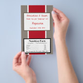 Magnetron Popcorn Verpakking Dieprood Grijze Achte Flyer (Hand)