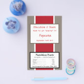 Magnetron Popcorn Verpakking Dieprood Grijze Achte Flyer (Enkel)