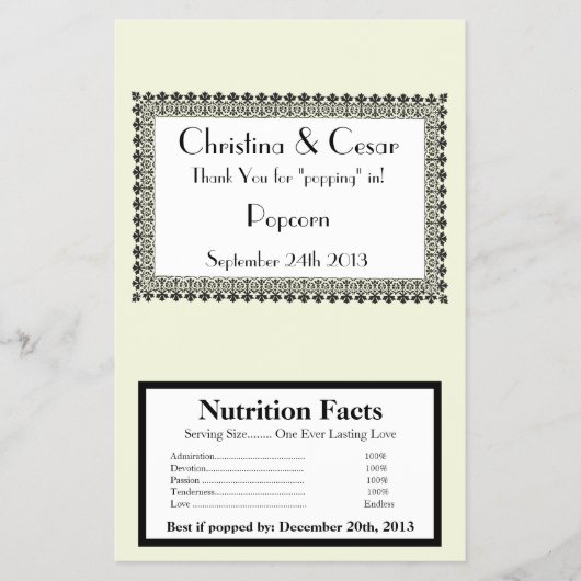 Magnetron Popcorn Verpakking Lichtgroen/Grijs Form Flyer (Voorkant)