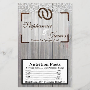 Magnetron Popcorn Verpakking Paardenhoeven op Hout Flyer