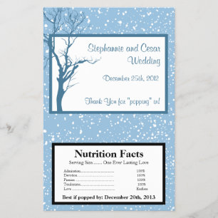 Magnetron Popcorn Verpakking Winter Blauwe Kerstmi Flyer