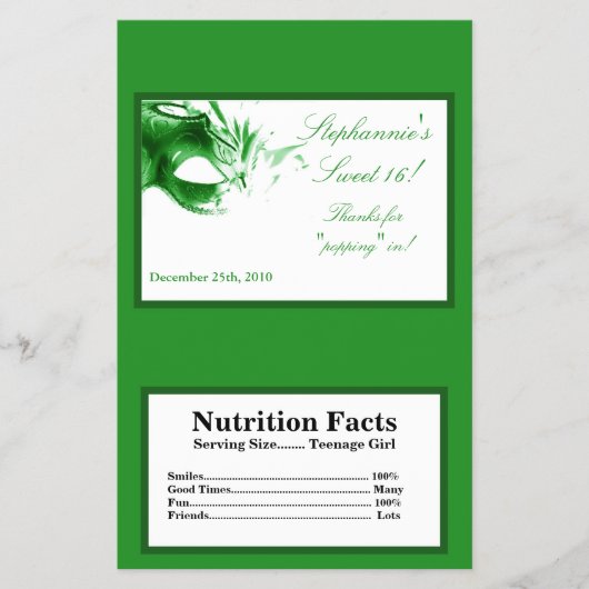 Magnetron Popcorn Verpakking Zoet 16 Groen Flyer (Voorkant)