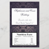 Magnetron Popcorn Wrapper Deep Paarse Damask Flyer (Voorkant)