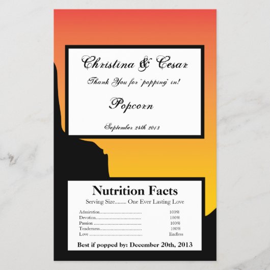 Magnetron Popcorn Wrapper Desert Mountain Sunset R Flyer (Voorkant)