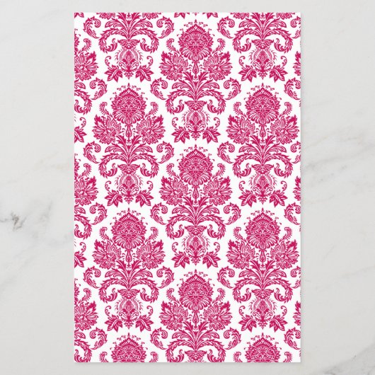 Magnetron Popcorn Wrapper Fusia White Damask Lace Flyer (Achterkant)