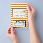 Magnetron Popcorn Wrapper Geel Grijs Chevron Flyer (Hand)