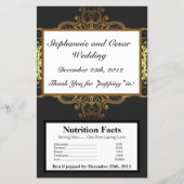 Magnetron Popcorn Wrapper Goud en Zwart Damast (Voorkant)