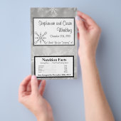 Magnetron Popcorn Wrapper Grijze Sneeuwvlokken Flyer (Hand)