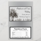 Magnetron Popcorn Wrapper Grijze Winter Bomen Snee Flyer (Voorkant)