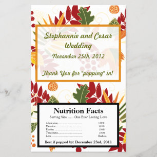 Magnetron Popcorn Wrapper Herfst bladeren Flyer